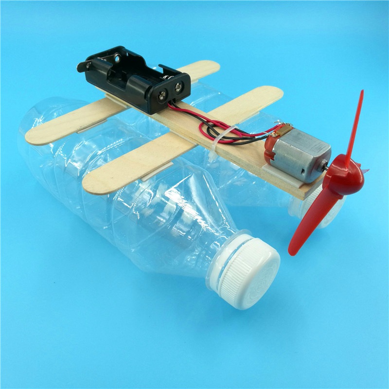 Science Diy Model - Assembled Wind Turbine Model Wooden Boat