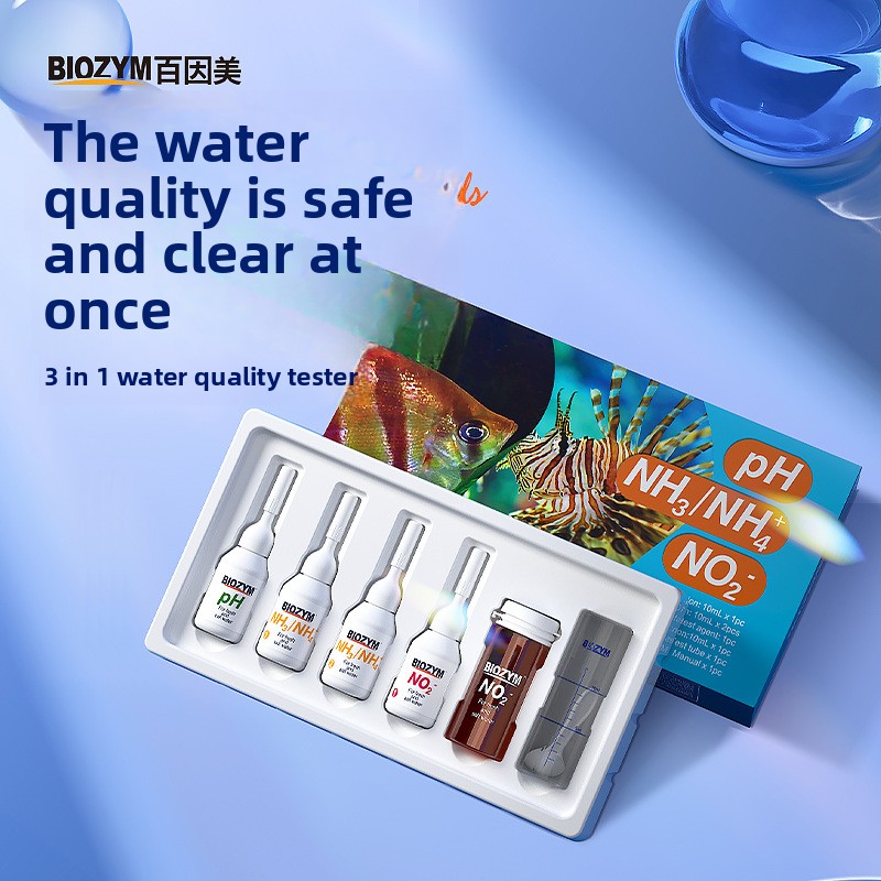 Water Testing Kit - BIOZYM Aquarium Test Kit-Nitrite/PH/Ammonia Water Quality