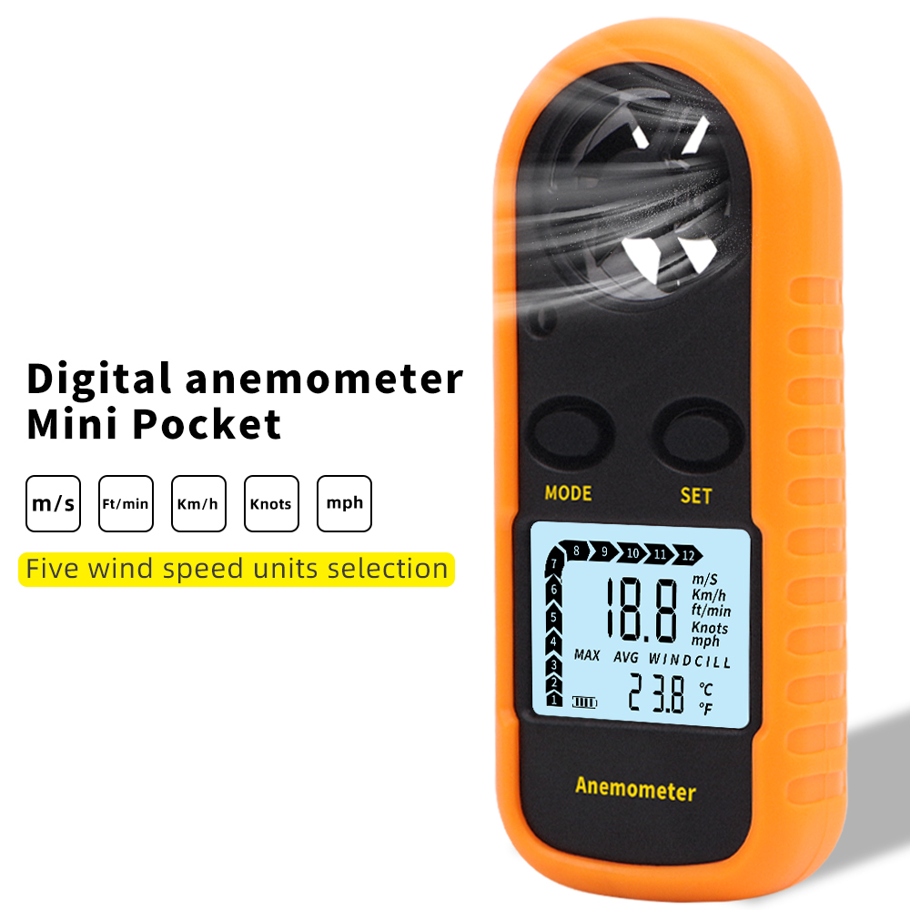 Anemometer Wind Speed - LCD Digital Anemometer Mini Pocket Wind