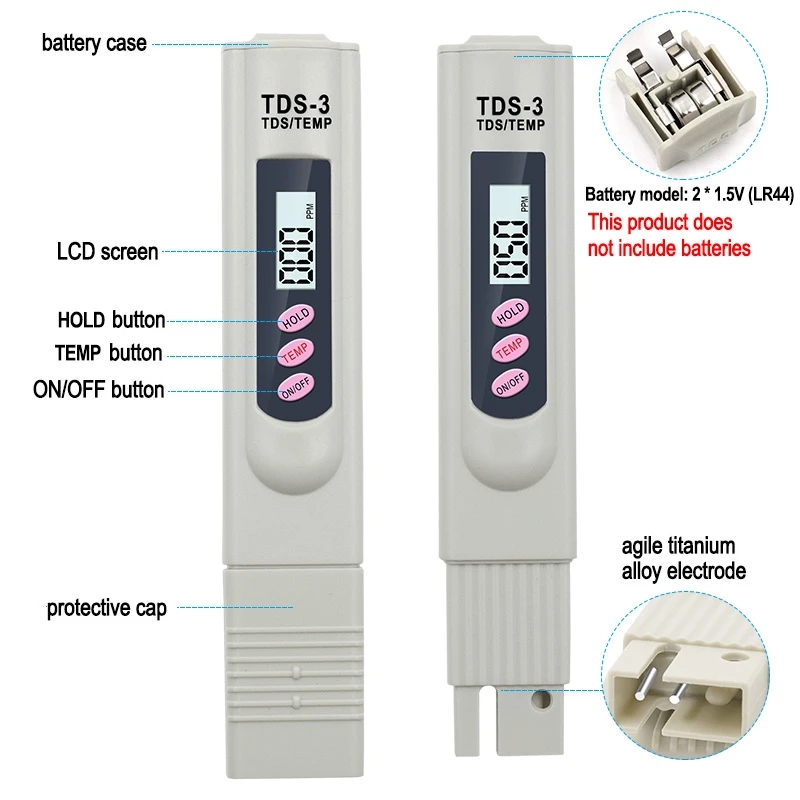1/3 Pcs Portable LCD Digital T - огляд і ціна Water Testing Kit