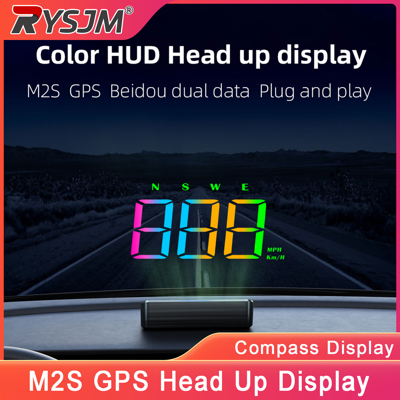 M2S HUD Head Up Display GPS Di - огляд і ціна Anemometer Wind Speed