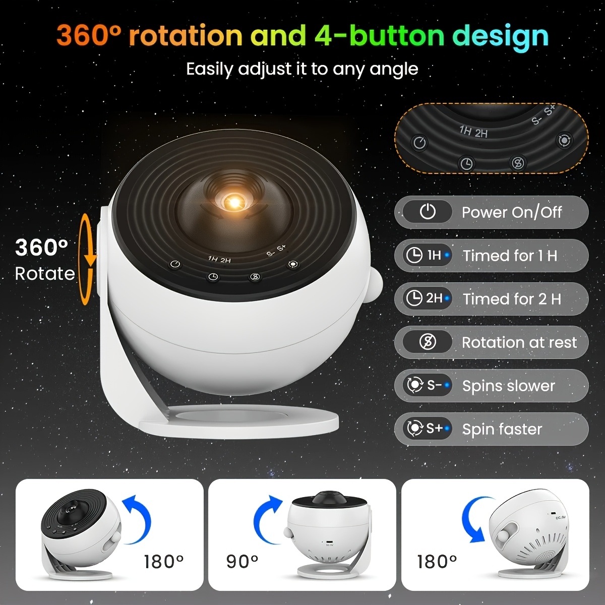 Galaxy Star Projector 360° Rot - огляд і ціна Planetarium Projector Home