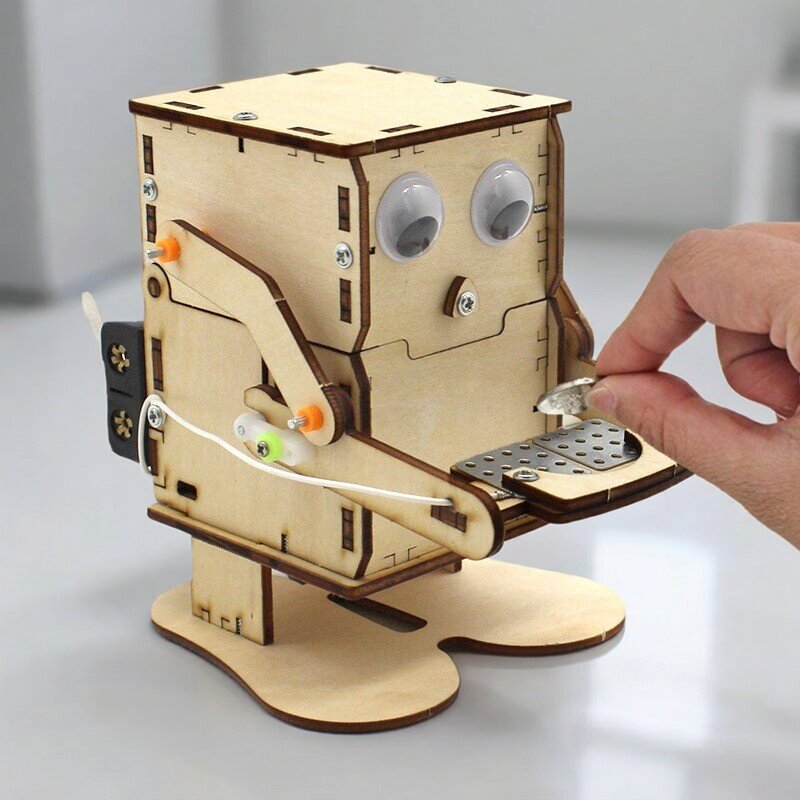 Wooden Assemble DIY Robot Eati - огляд і ціна Science Diy Model