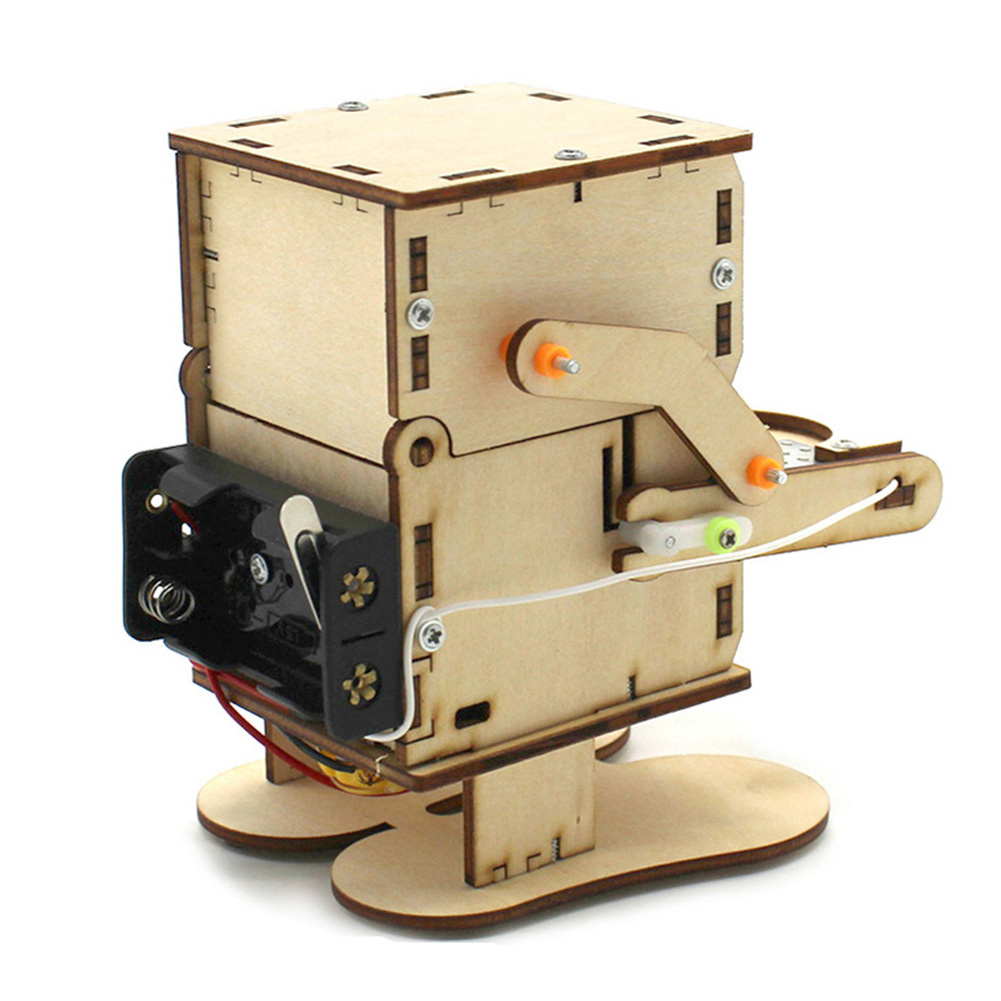 Wooden Assemble DIY Robot Eati - огляд і ціна Science Diy Model