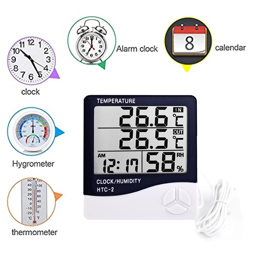 HTC-1 HTC-2 LCD Electronic Dig - огляд і ціна Weather Station Indoor