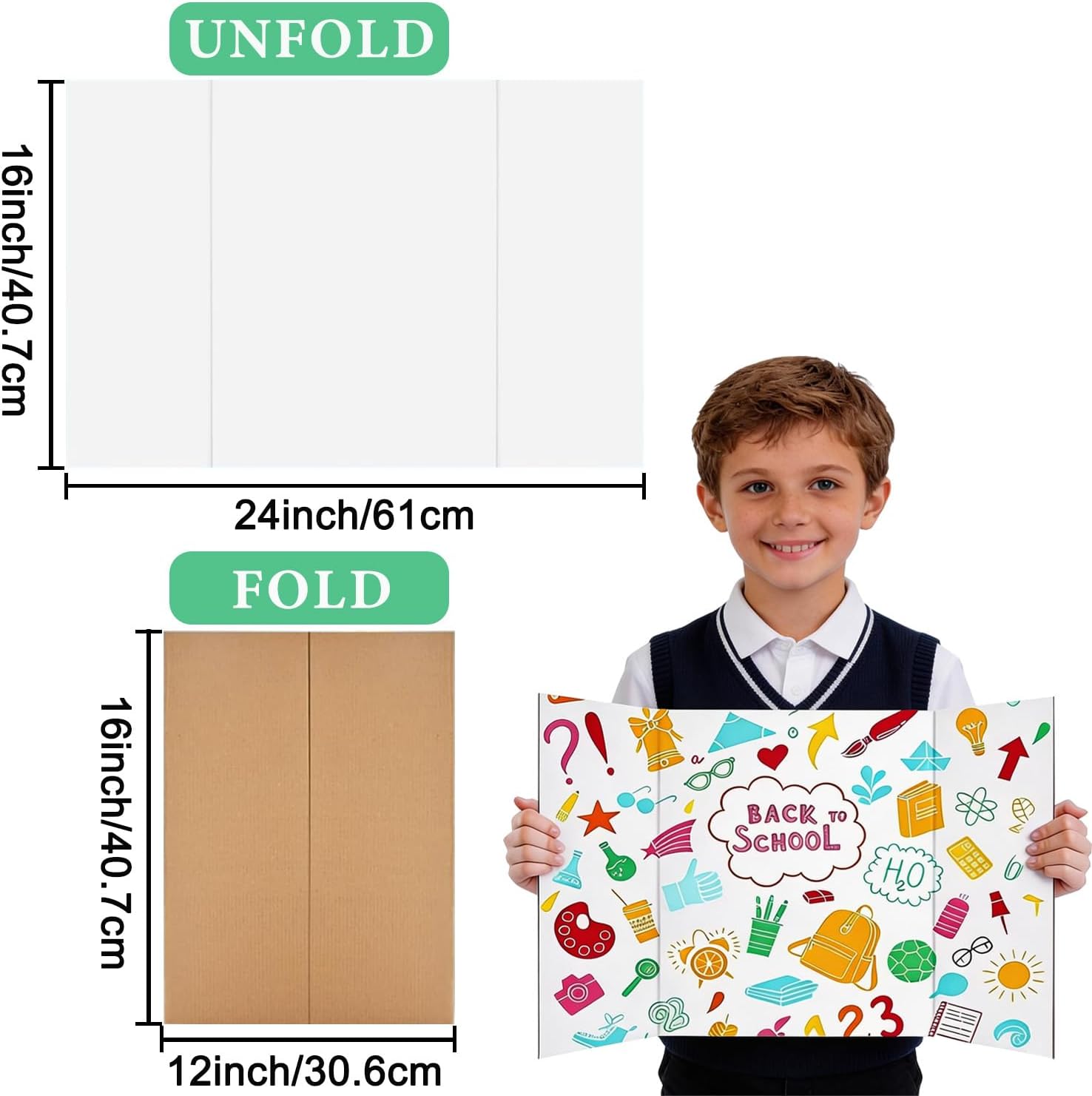 Trifold Poster Board 24x16 Inc - огляд і ціна Science Project