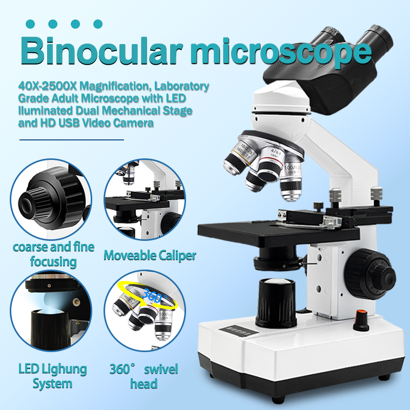 Compound Microscope,40X-2500X, - огляд і ціна Microscope Compound 40X