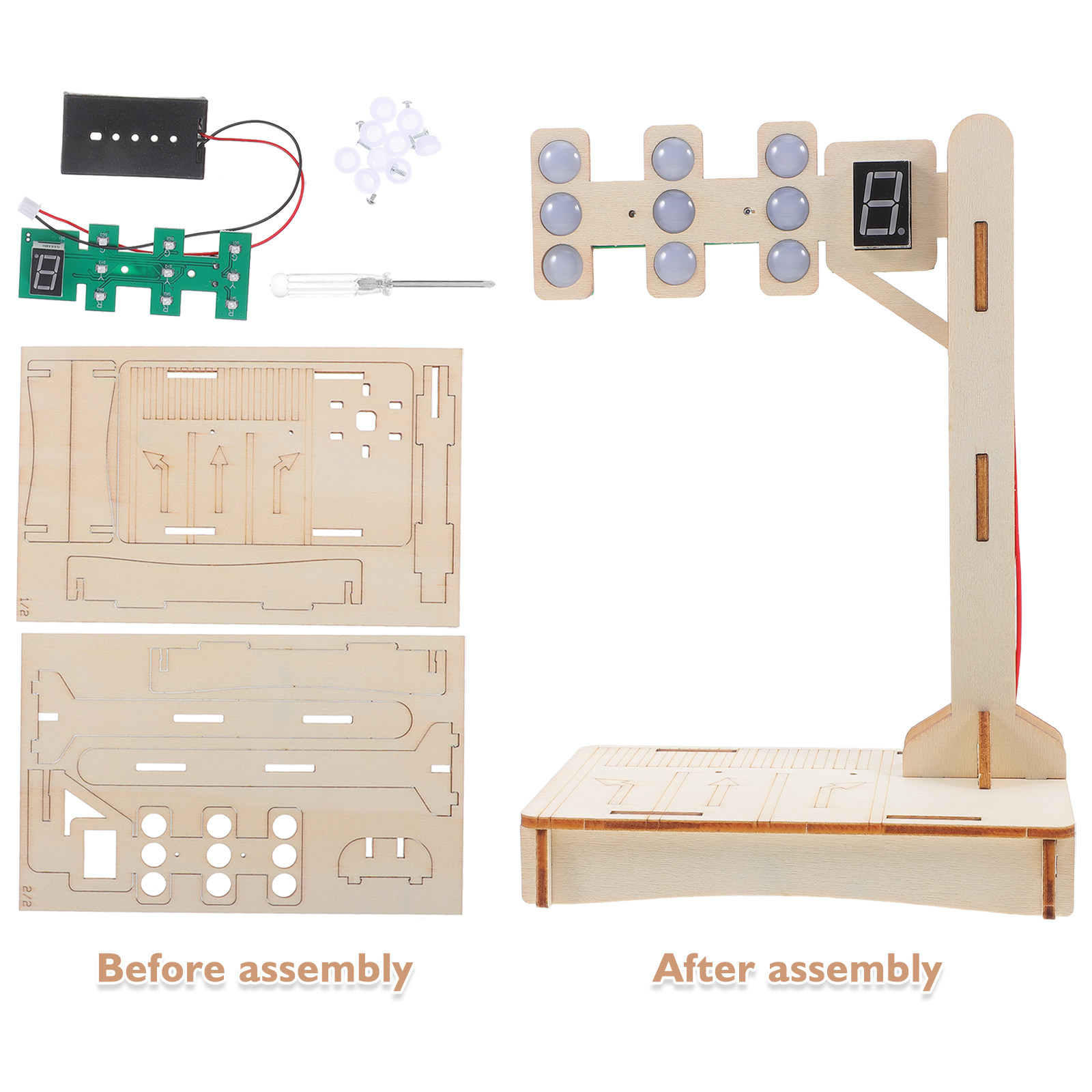 1Set Traffic Signal DIY Kit Ed - огляд і ціна Science Project