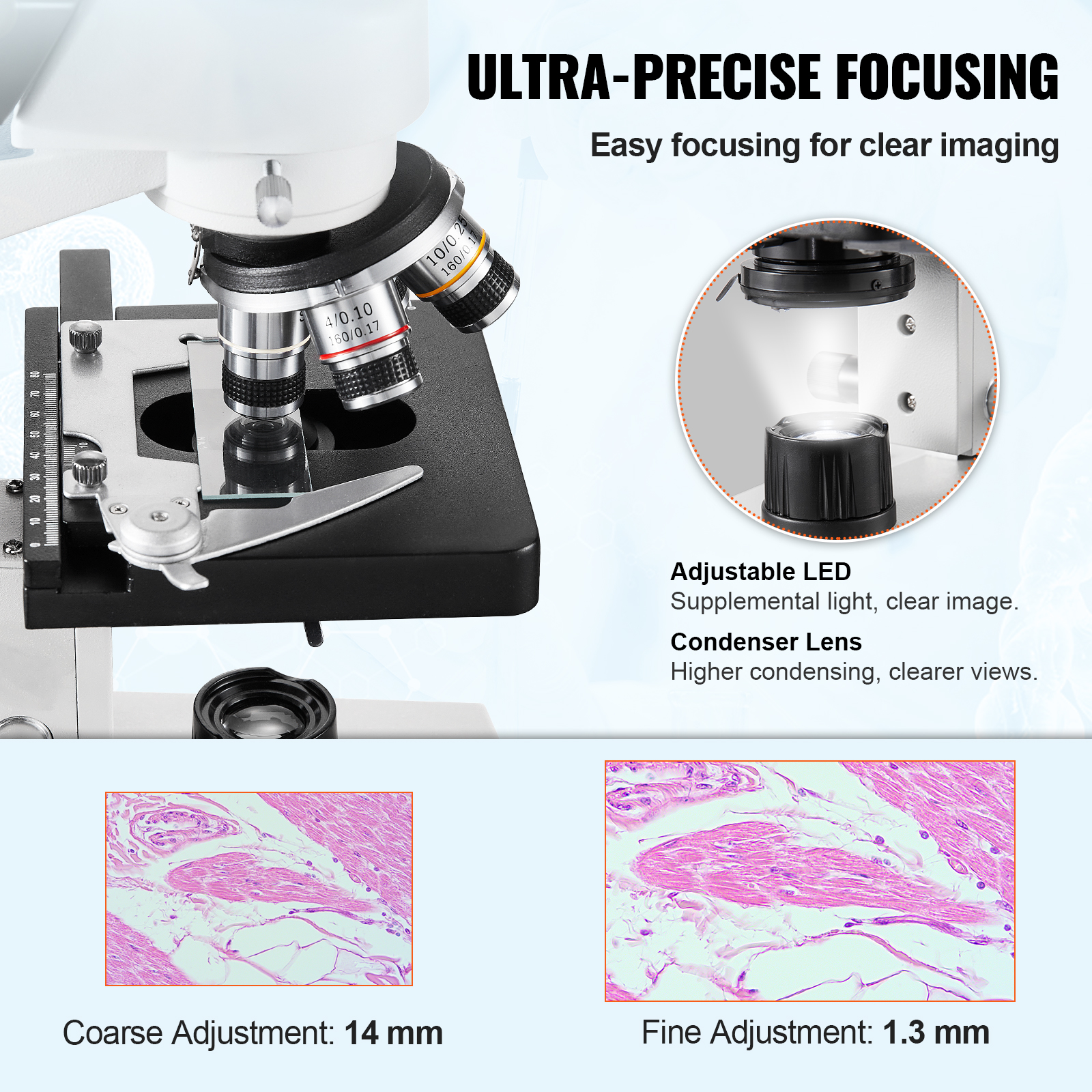 VEVOR Compound Trinocular Micr - огляд і ціна Microscope Compound 40X