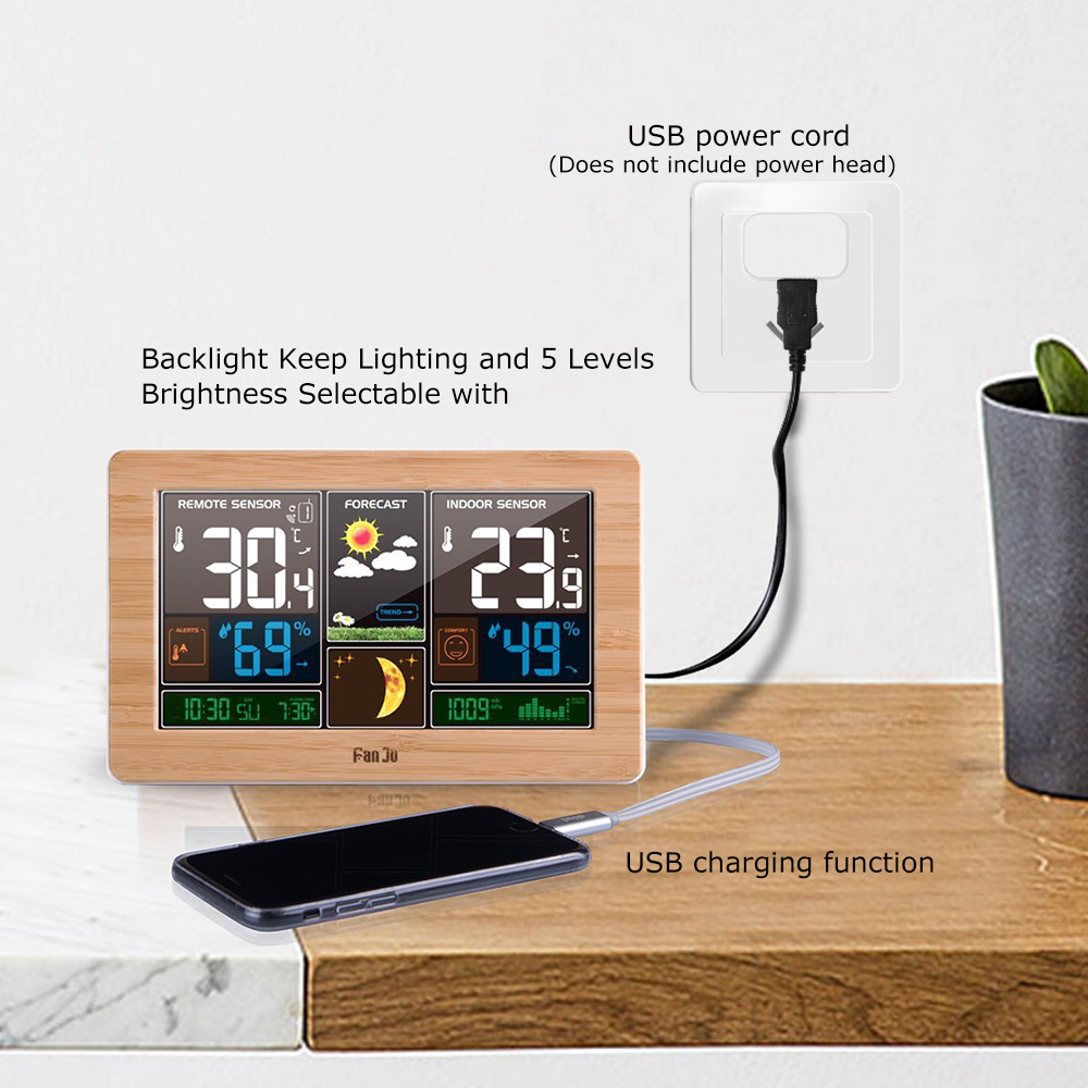 FanJu FJ3378 Digital Alarm Clo - огляд і ціна Weather Station Indoor
