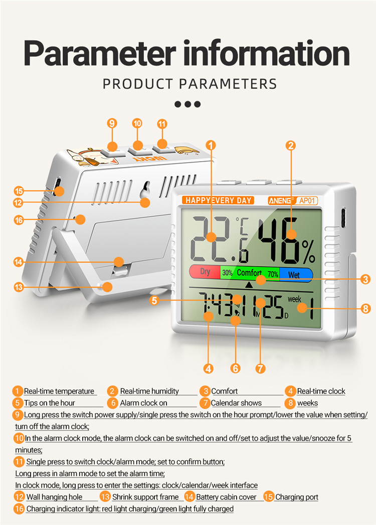 Intelligent Air Thermometer Hy - огляд і ціна Weather Station Indoor